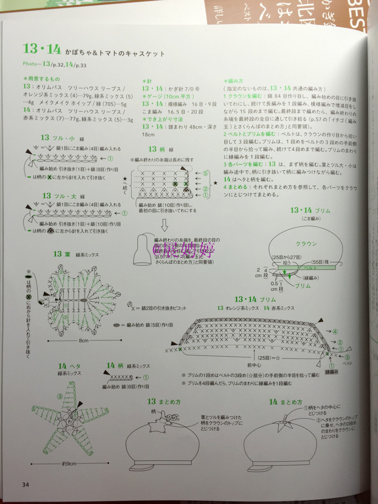 展娉婷新年禮物第二發：簡單！鉤針編織孩子喜歡的水果·蔬菜·甜點帽子 - 展娉婷 - 展娉婷的鉤針世界