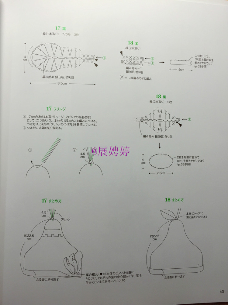 展娉婷新年禮物第二發：簡單！鉤針編織孩子喜歡的水果·蔬菜·甜點帽子 - 展娉婷 - 展娉婷的鉤針世界
