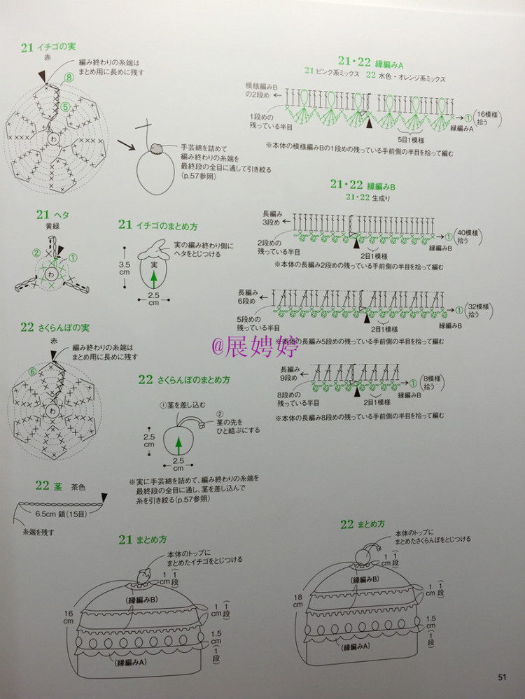 展娉婷新年禮物第二發：簡單！鉤針編織孩子喜歡的水果·蔬菜·甜點帽子 - 展娉婷 - 展娉婷的鉤針世界
