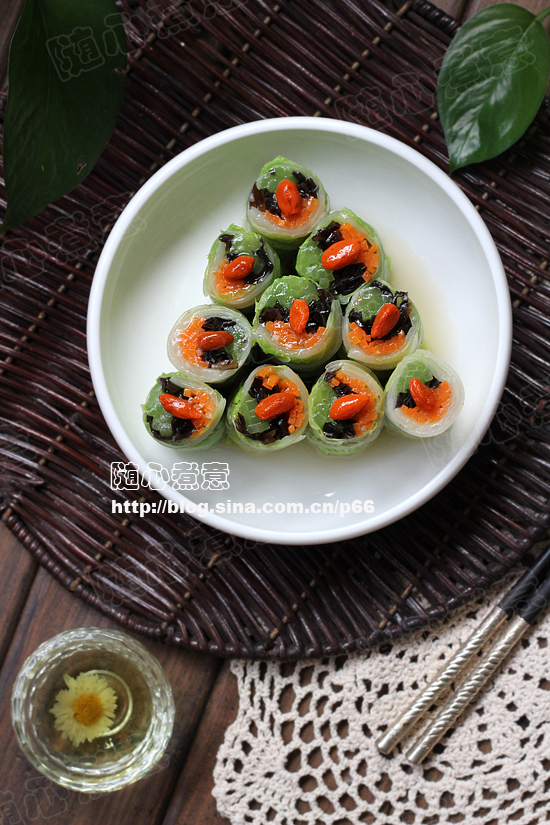 素什錦白菜卷——精致美味的素食