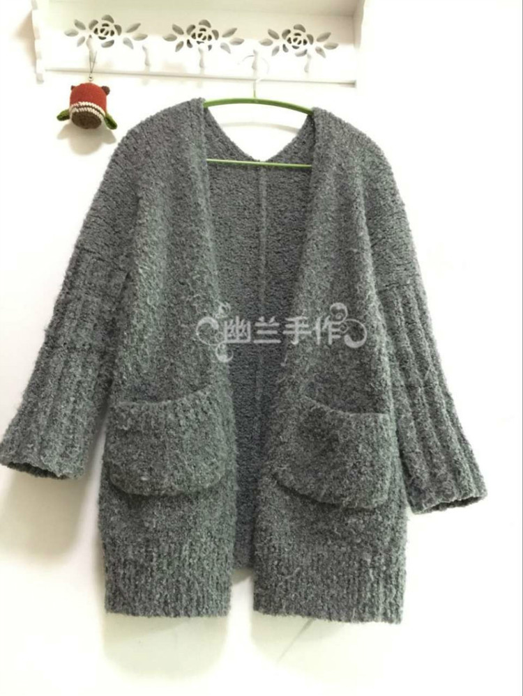疏影～～～圈圈呢絨簡易開衫49 - 空谷幽蘭 - 指尖的溫柔～幽蘭の編織時(shí)光
