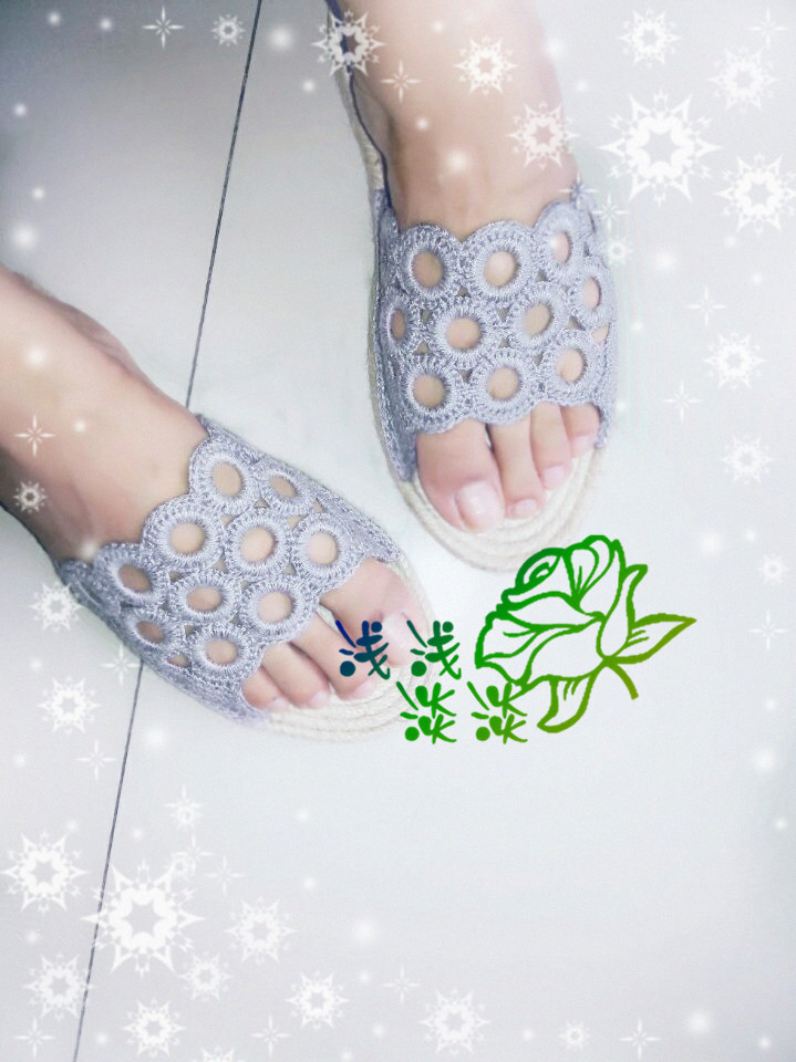 【淺淺淡淡】*綠芳---Eizi Craft麻牛筋底涼拖 - 淺淺淡淡 - 淺 淺 淡 淡