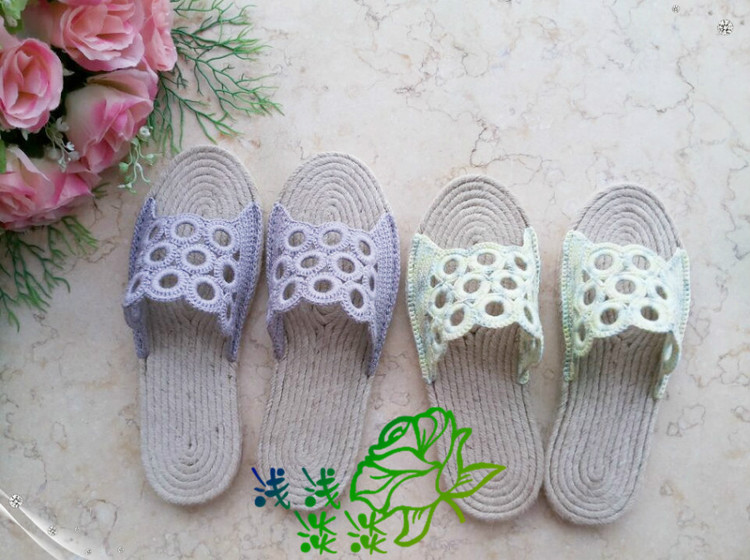 【淺淺淡淡】*綠芳---Eizi Craft麻牛筋底涼拖 - 淺淺淡淡 - 淺 淺 淡 淡