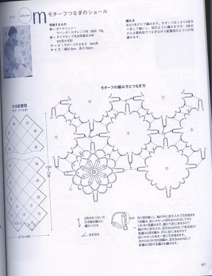 1451——清新——段染馬海毛拼花長(zhǎng)圍巾 - ty - ty 的 編織博客