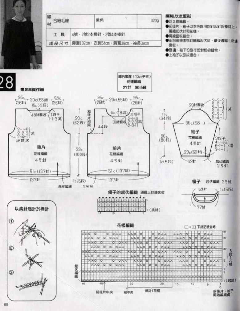 1514——遠黛——鏤空套頭衫 - ty - ty 的 編織博客