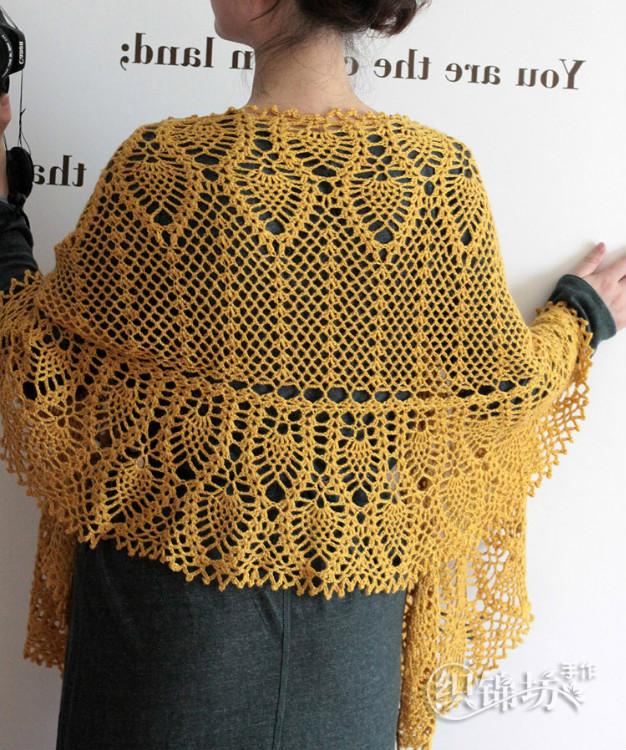 【織錦坊手作】——百鉤不厭 驚鴻一瞥披肩 今冬超人氣色金黃和皇家藍 - yun815 - 織錦坊手作網易博客-----用心感受生活