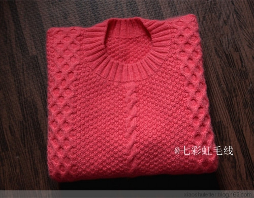 【七彩虹出品】鉑爵—中童套頭羊絨衣 - xiaoshuletter - 七彩虹毛線