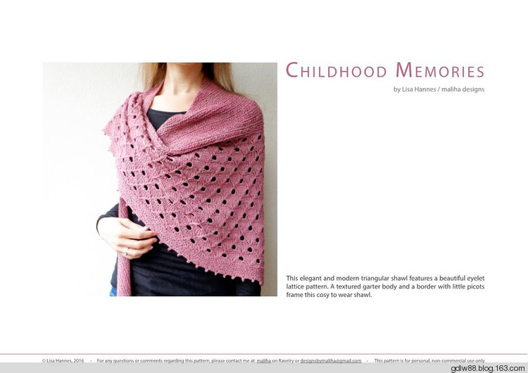 Childhood Memories Shawl - 木棉花 - 雨茫茫，霧茫茫，盼望花開(kāi)，花已落……