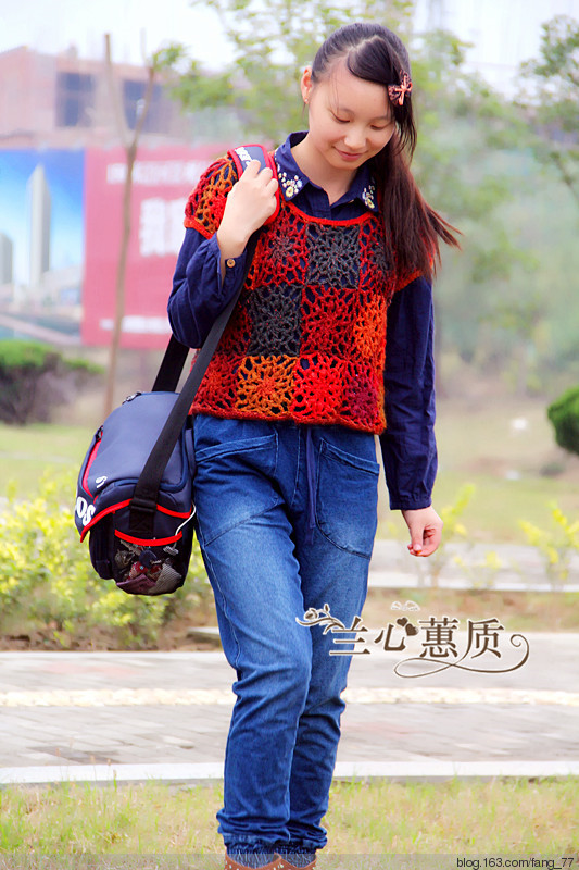 花窗~~七彩云拼花小衫（蘭心蕙質2014） - 蘭心蕙質 - 蘭心蕙質藍云海
