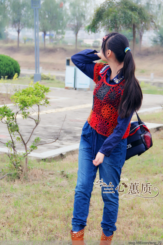花窗~~七彩云拼花小衫（蘭心蕙質2014） - 蘭心蕙質 - 蘭心蕙質藍云海