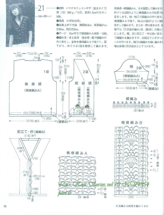 紅石榴~~~中長款開衫---埃及棉蕾絲---024 - 碧海---纏夢 - 天香手編工作室