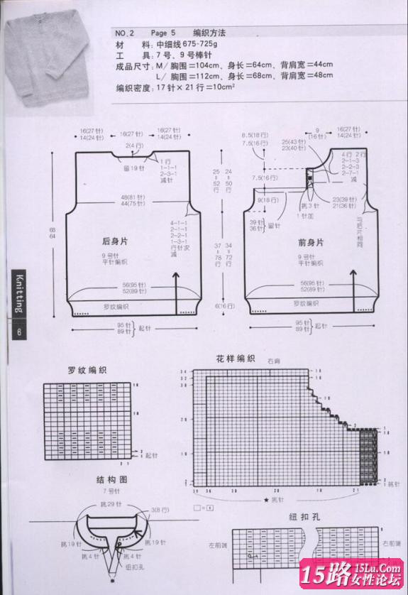 最全的男士毛衣編織教程 - 小雨點 - 小雨點的愽客——鉤鉤織織