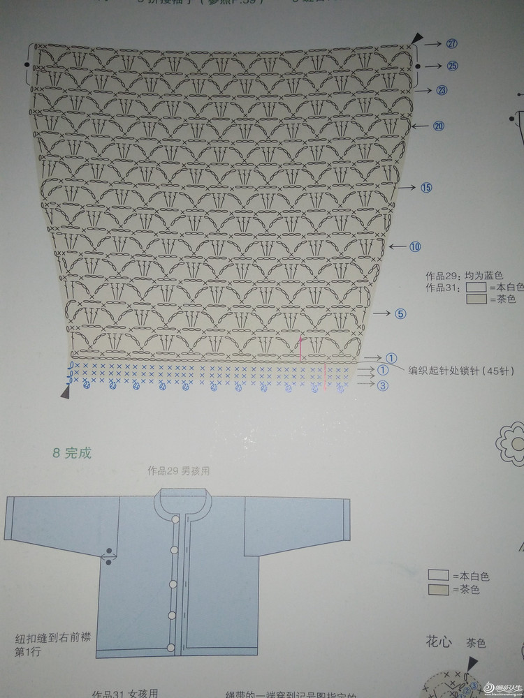 【淺淺淡淡】*聽雙---寶寶鉤針長袖開衫 - 淺淺淡淡 - 淺 淺 淡 淡