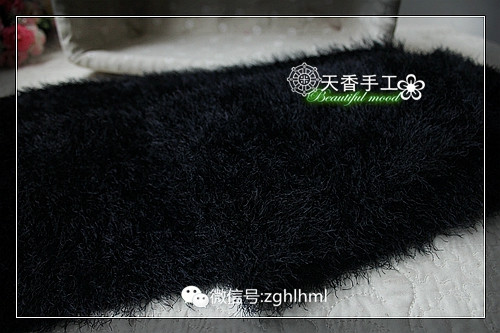 黑皮草~~~長圍巾---男士款--010 - 碧海---纏夢 - 天香手編工作室