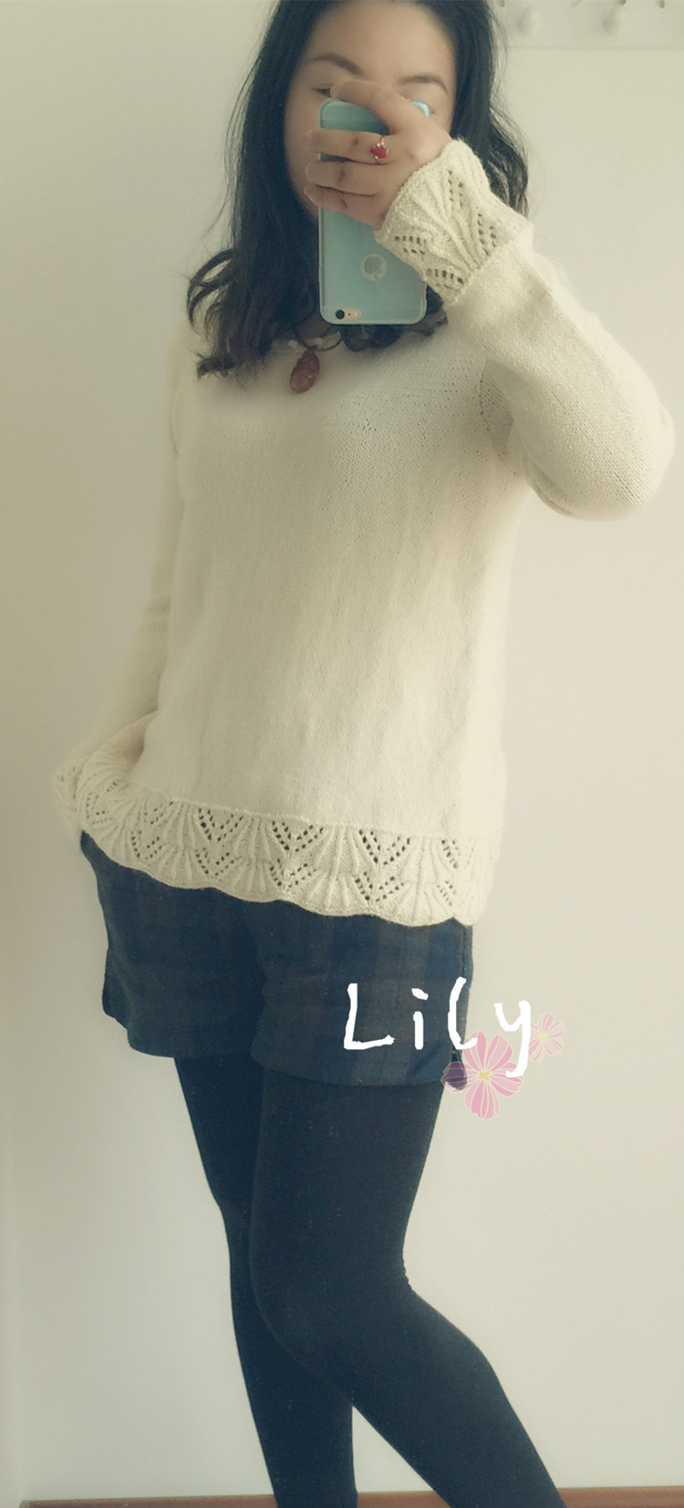 【Lily手工】--暮雪--牦牛絨花邊套衫 - Lily - Lily的手工編織天地