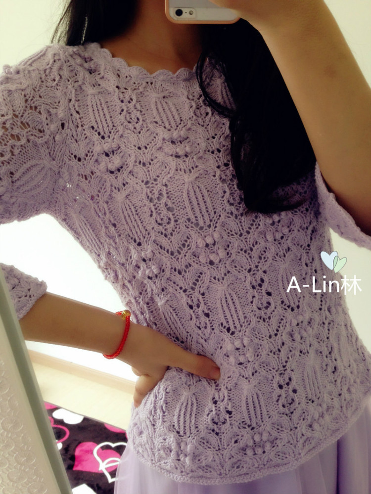 【A-Lin林】鶯歌--優美志田花樣7分袖201519 - A-Lin林 - A-Lin的手工博客