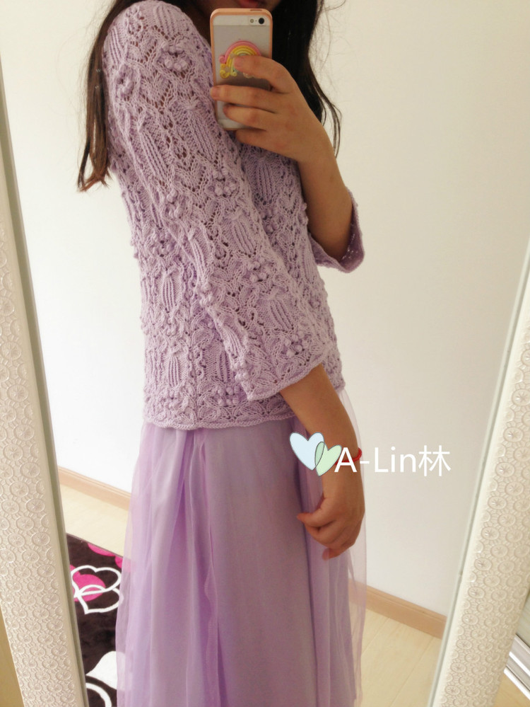 【A-Lin林】鶯歌--優美志田花樣7分袖201519 - A-Lin林 - A-Lin的手工博客
