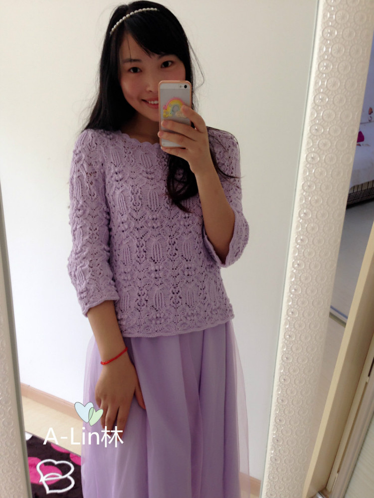 【A-Lin林】鶯歌--優美志田花樣7分袖201519 - A-Lin林 - A-Lin的手工博客