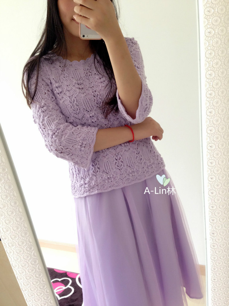 【A-Lin林】鶯歌--優美志田花樣7分袖201519 - A-Lin林 - A-Lin的手工博客