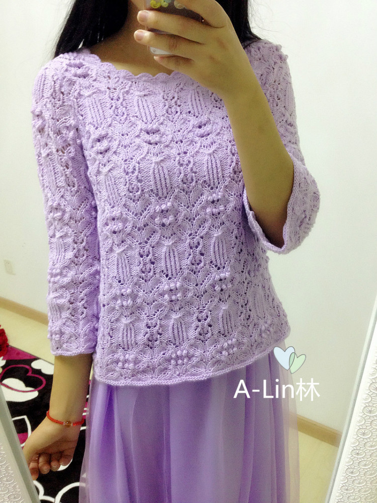 【A-Lin林】鶯歌--優美志田花樣7分袖201519 - A-Lin林 - A-Lin的手工博客
