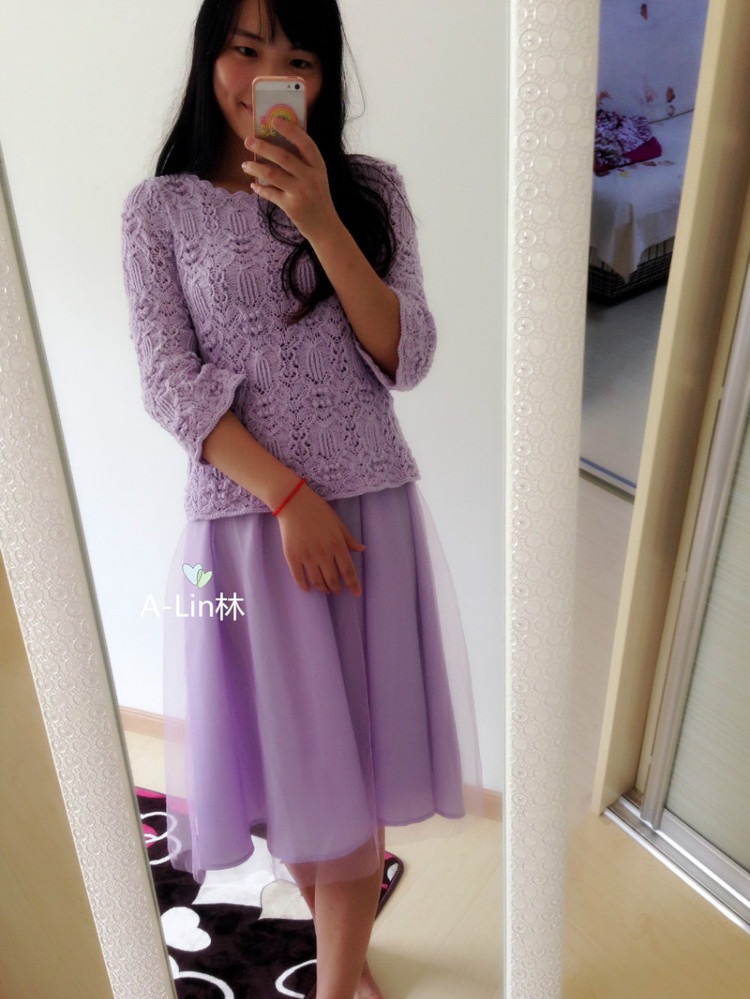 【A-Lin林】鶯歌--優美志田花樣7分袖201519 - A-Lin林 - A-Lin的手工博客
