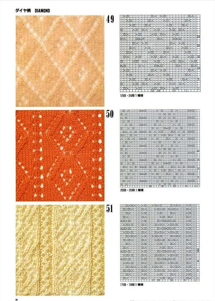300 Knitting patterns book (鏤空花樣）一 - 非編魚 - 非編魚的博客