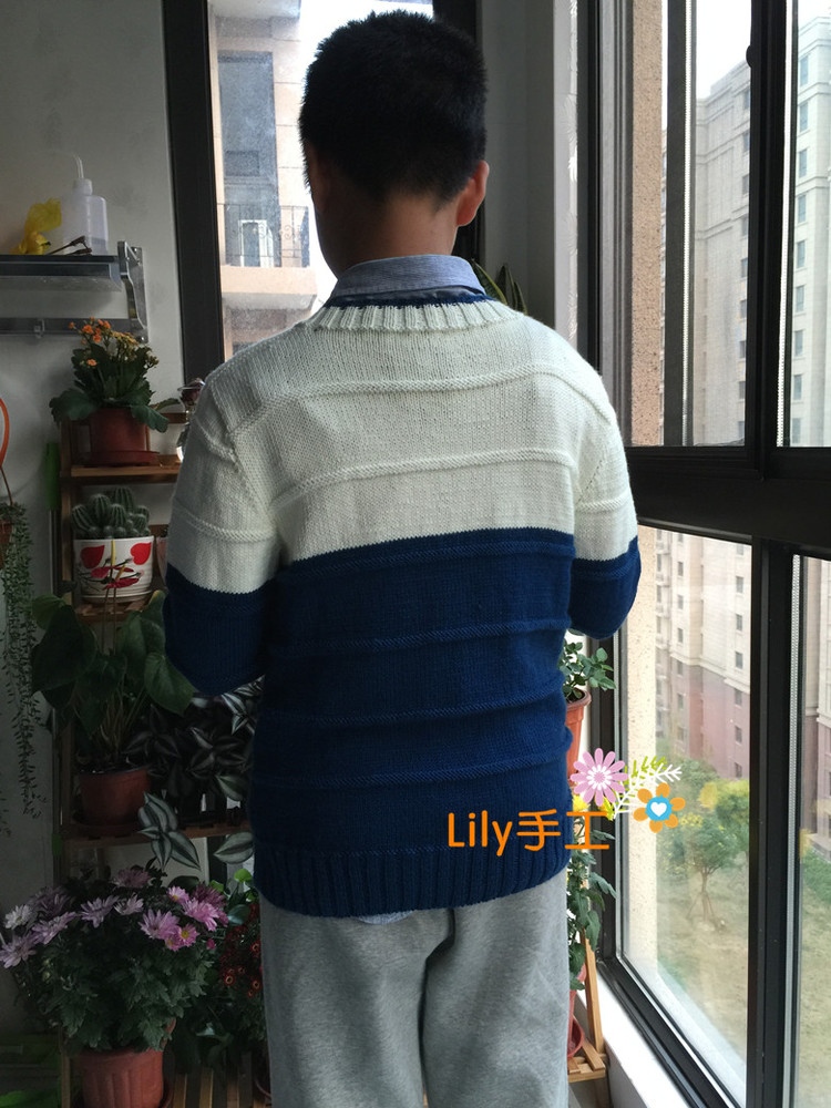 【Lily手工】--初日--兒子的撞色毛衣 - Lily - Lily的手工編織天地