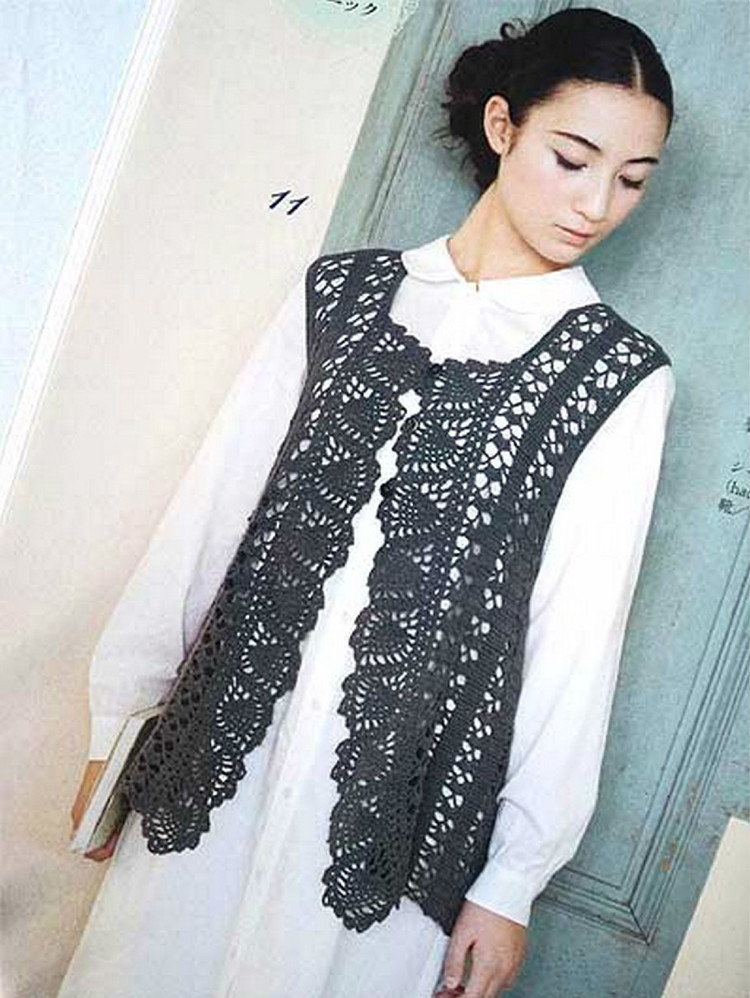 Lovely Pineapple Pattern Crochet Clothes № 3527 2013 - 紫蘇 - 紫蘇的博客