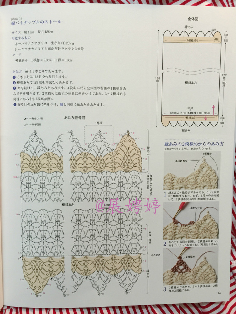展娉婷高清下載：河合真弓かぎ針あみのショールとストール30―パイナップルあみがいっぱい - 展娉婷 - 展娉婷的鉤針世界