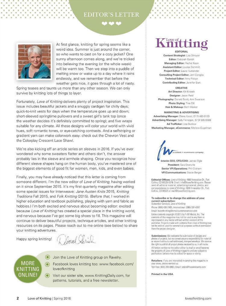 Love of Knitting  Spring 2016 - 輕描淡寫(xiě) - 輕描淡寫(xiě)