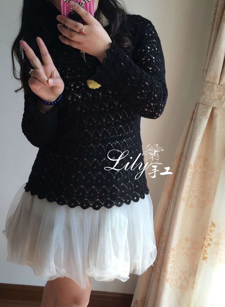 【Lily手工】--黑玫瑰--經典蔥衣 - Lily - Lily的手工編織天地