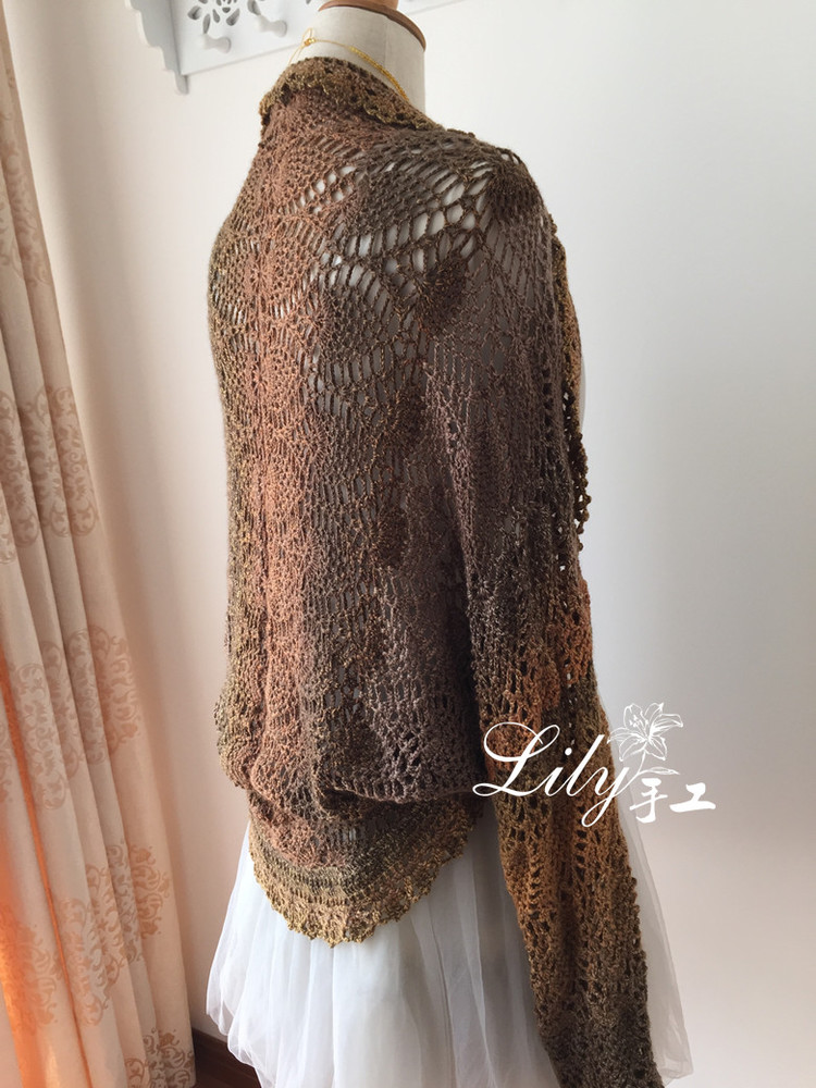【Lily手工】--菠蘿披--休閑款段染小披 - Lily - Lily的手工編織天地
