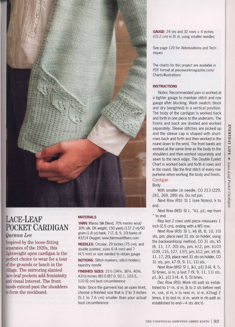 The Unofficial Downton Abbey Knits 2014 - 輕描淡寫 - 輕描淡寫