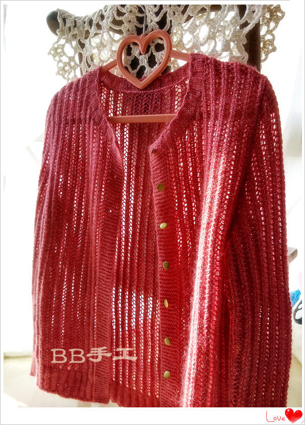 鯉魚團(tuán)織の迷戀---蕾絲花樣小開衫 - BB527 - bb527快樂編織之旅
