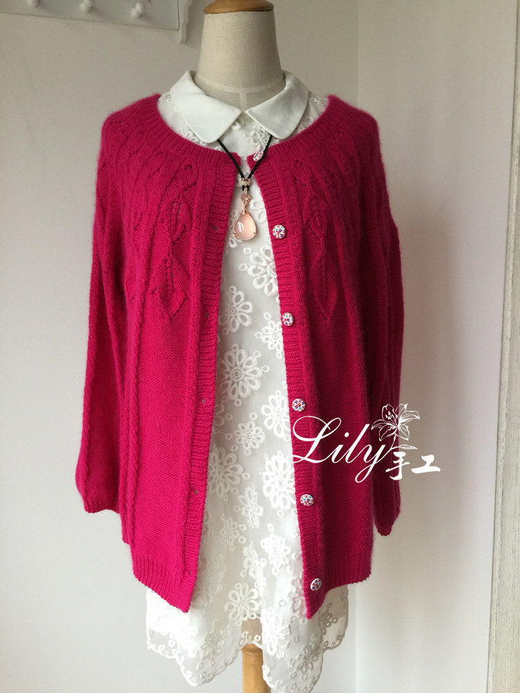 【Lily手工】--艷陽天--羊絨經典開衫 - Lily - Lily的手工編織天地