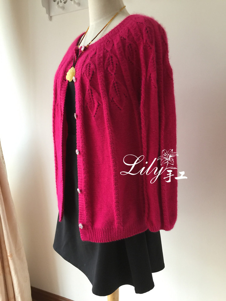 【Lily手工】--艷陽天--羊絨經典開衫 - Lily - Lily的手工編織天地