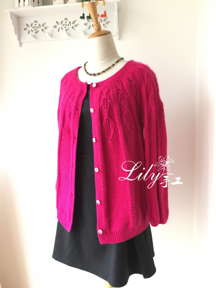 【Lily手工】--艷陽天--羊絨經典開衫 - Lily - Lily的手工編織天地