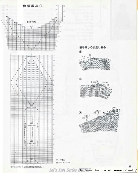 日文編織雜志 - 柳芯飄雪 - 柳芯飄雪的博客 Let's knit series NV3767 1999 sp-kr_65 (555x700, 213Kb)
