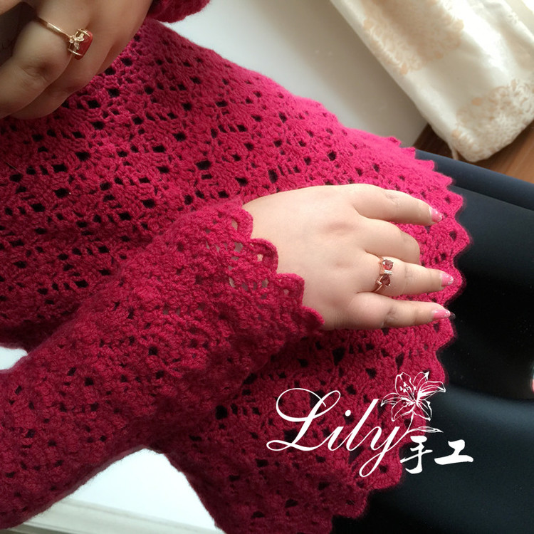 【Lily手工】--玫瑰--玫紅色經典鉤衣 - Lily - Lily的手工編織天地