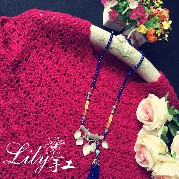 【Lily手工】--玫瑰--玫紅色經典鉤衣 - Lily - Lily的手工編織天地