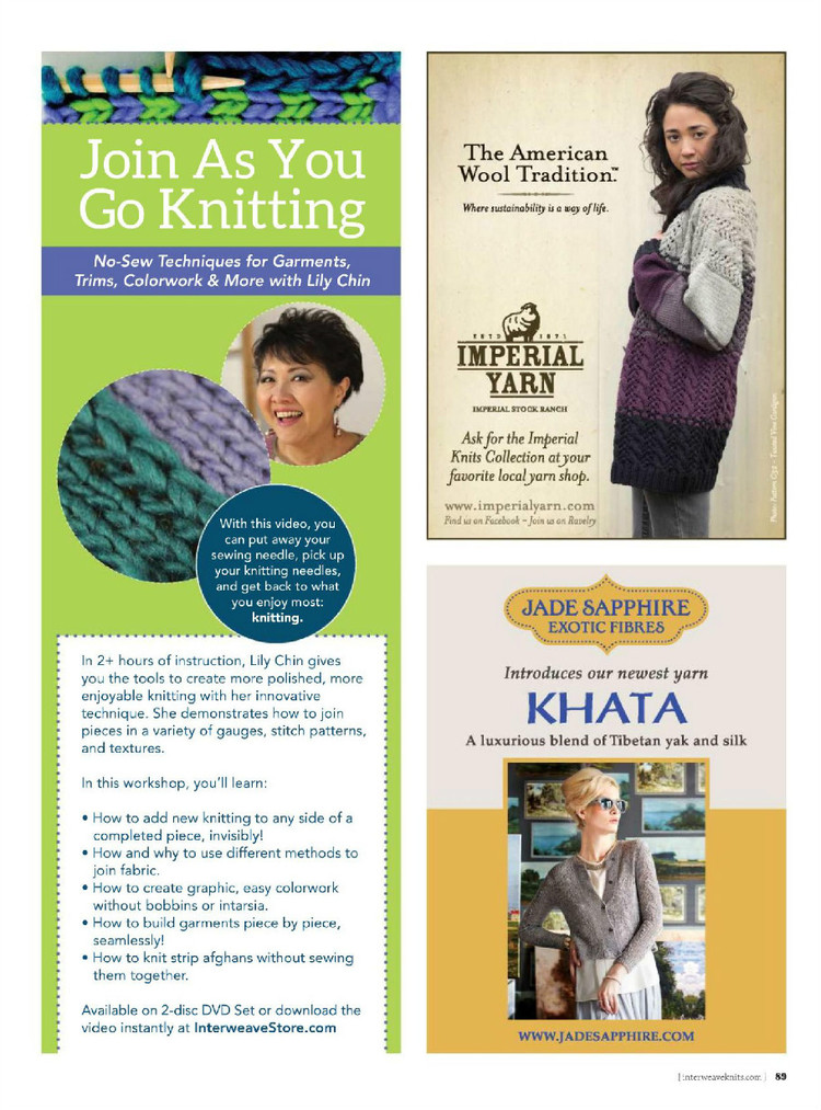 Interweave knits winter 2015 - 輕描淡寫 - 輕描淡寫