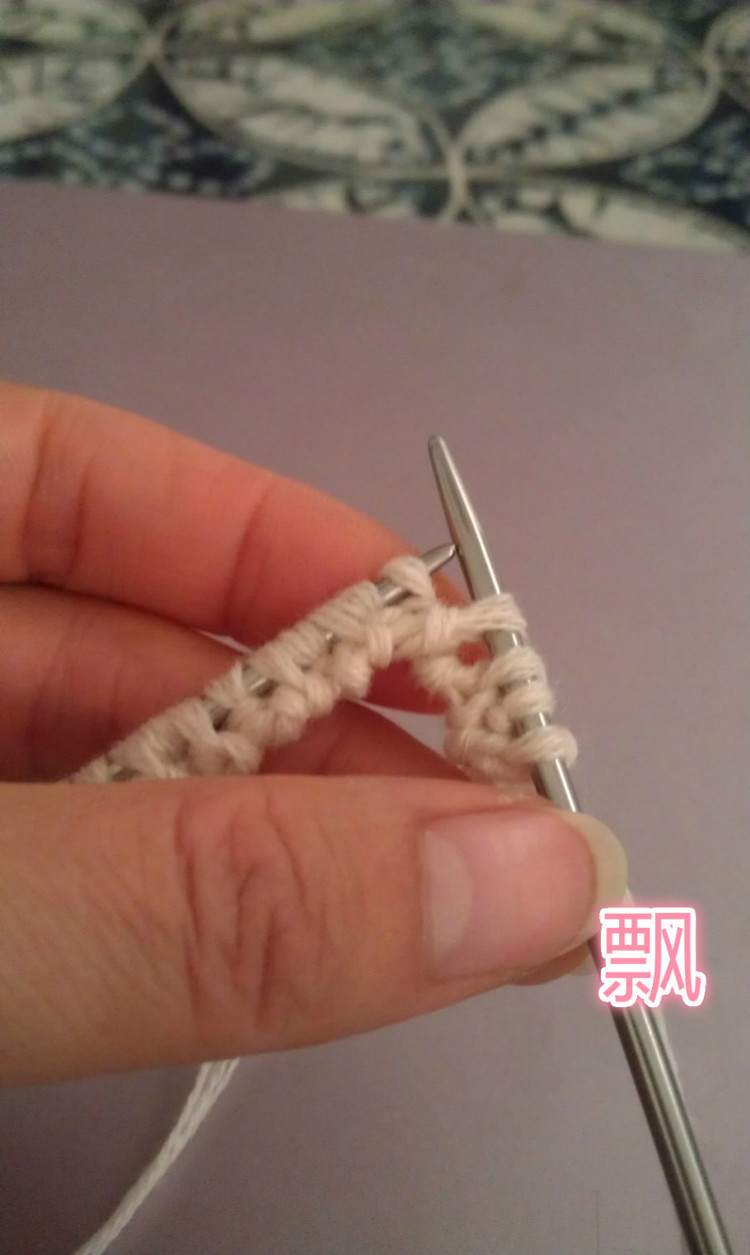 雙羅紋起頭的方法 - 飄 - 將平針進行到底