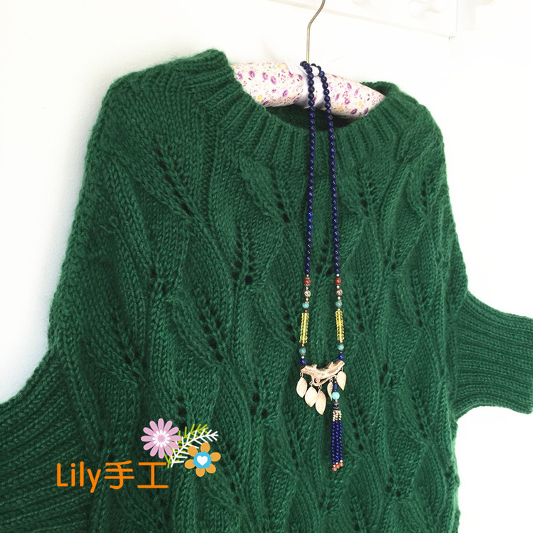 【Lily手工】--茵蒀--大樹葉寬松斗蓬式套衫 - Lily - Lily的手工編織天地