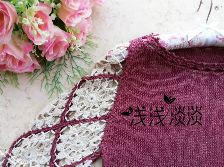 【淺淺淡淡】*百芳—鉤織結合拼花衣 - 淺淺淡淡 - 淺 淺 淡 淡