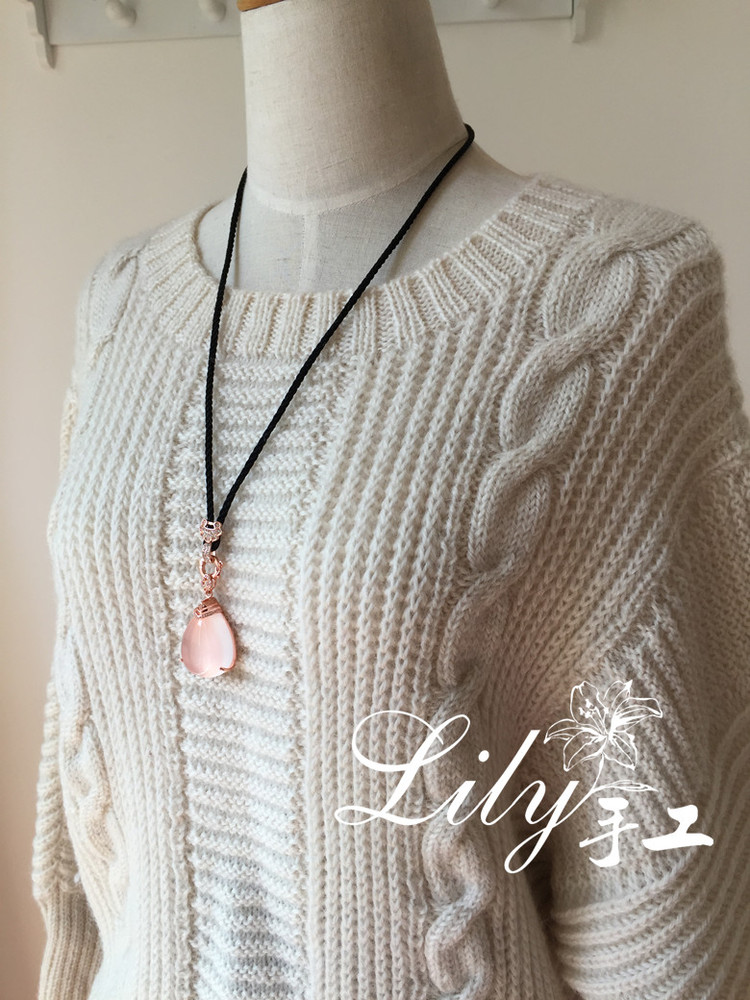 【Lily手工】--怡顏--白色蝙蝠袖休閑毛衣 - Lily - Lily的手工編織天地