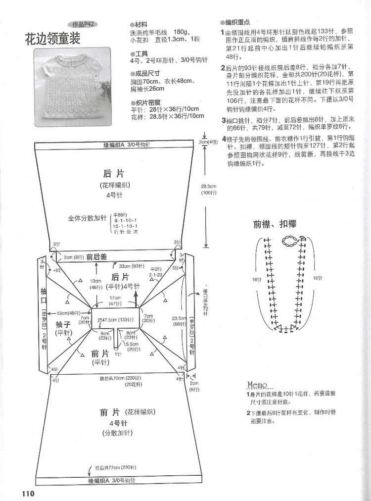 行家教你從領口往下織 - 紫藤花瓣 - 月下紫藤