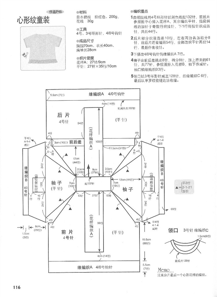 行家教你從領口往下織 - 紫藤花瓣 - 月下紫藤
