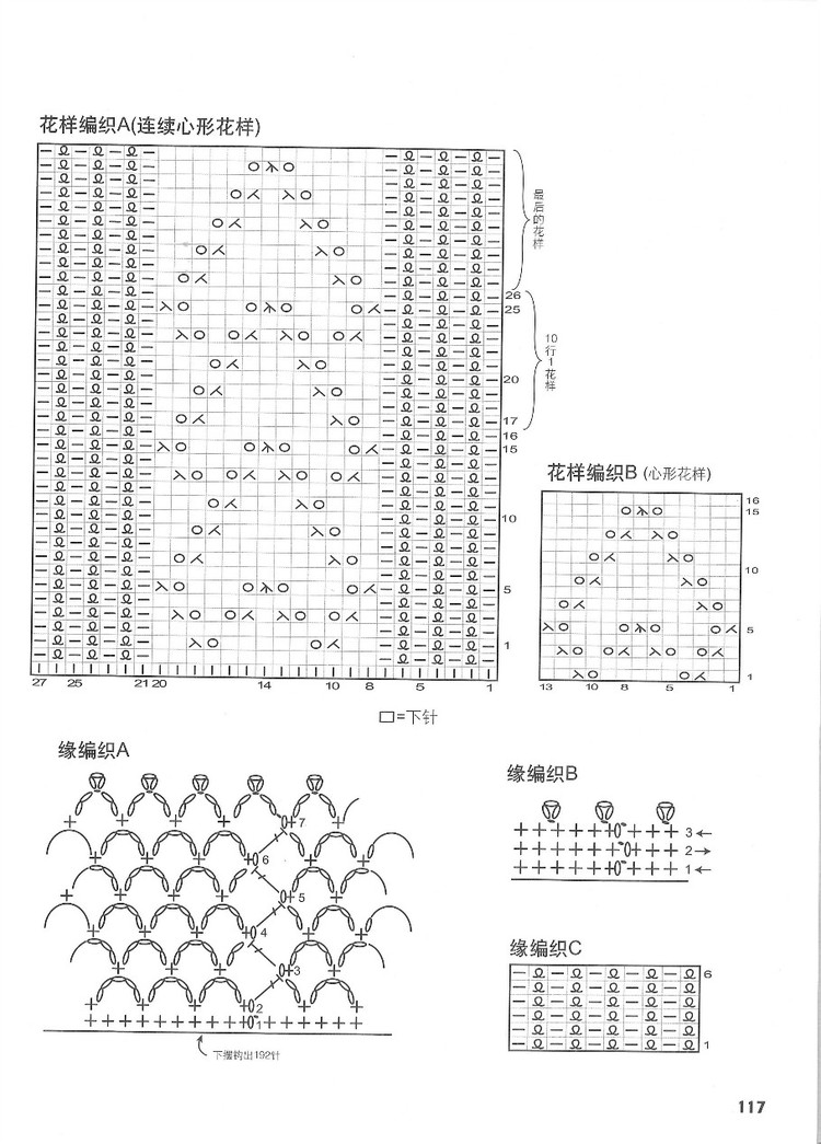 行家教你從領口往下織 - 紫藤花瓣 - 月下紫藤