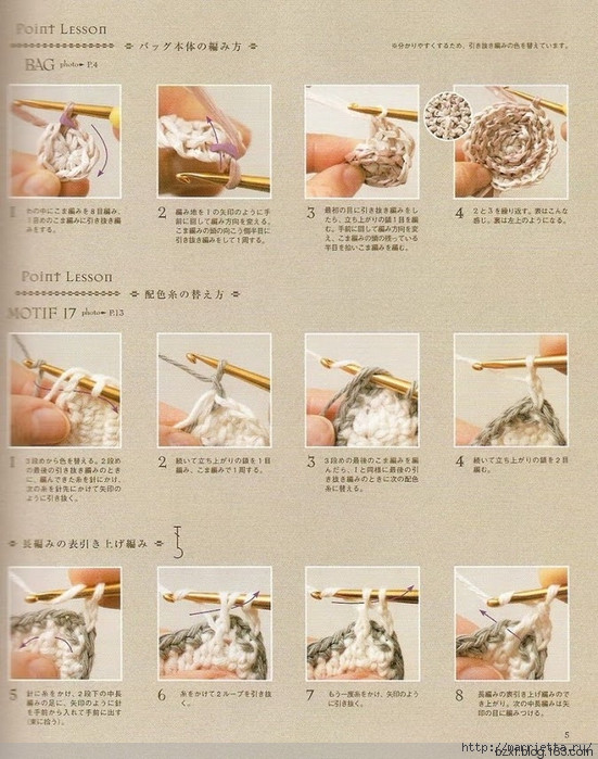 包包上的鉤針花朵100種 - 編織幸福 - 編織幸福的博客