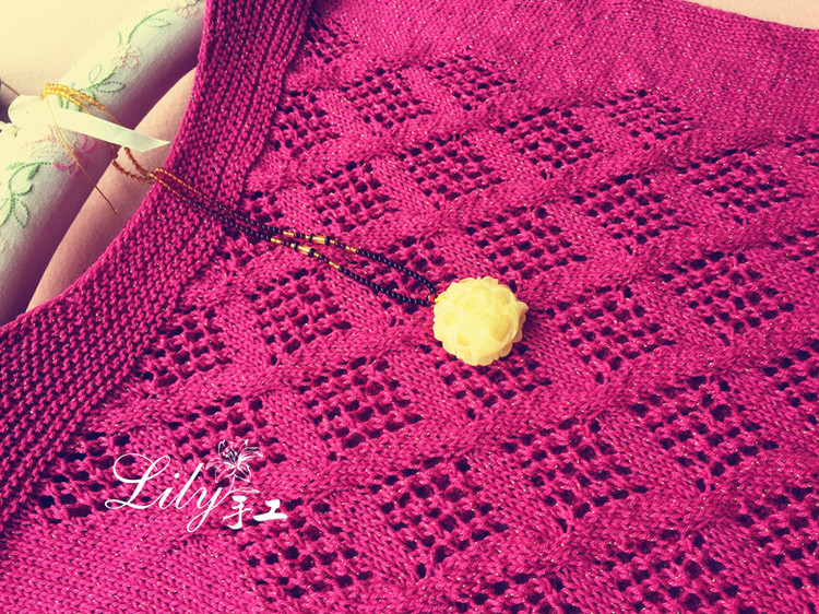 【Lily手工】--縷珞--實用款夏季玫紅套衫 - Lily - Lily的手工編織天地